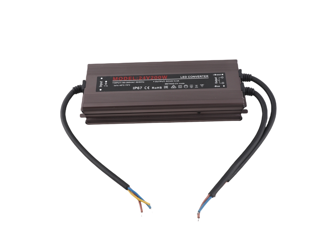 Rebe-adaptador Transformador De Alimentación Led Impermeable Ip67 Ac 100v-240v A Dc 24v 200w Para Tiras Led Y Carteles Exteriores