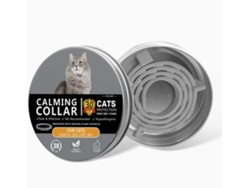 Collar calmante gris para gatos - 30 días de protección, 38 cm, hipoalergénico con ingredientes naturales UIMBER