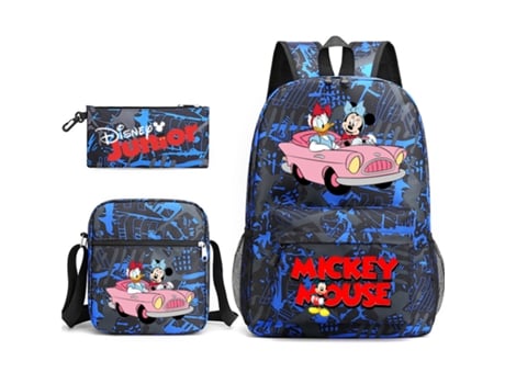 KOHREE Conjunto de tres piezas de mochila escolar para estudiantes de Mickey Mouse