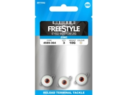 Juego de 3 cabezas de plomo FREESTYLE Eyed Bottom Jigs 14 g