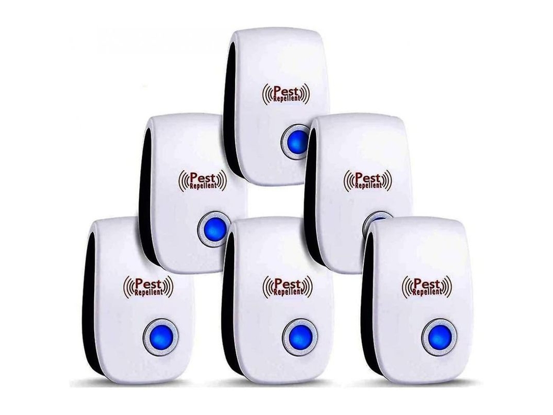 Repelente Ultrasonico Para Insectos 6 Pack, Control De Plagas Interior Contra Mosquitos Ratas Cucarachas Hormigas Arañas