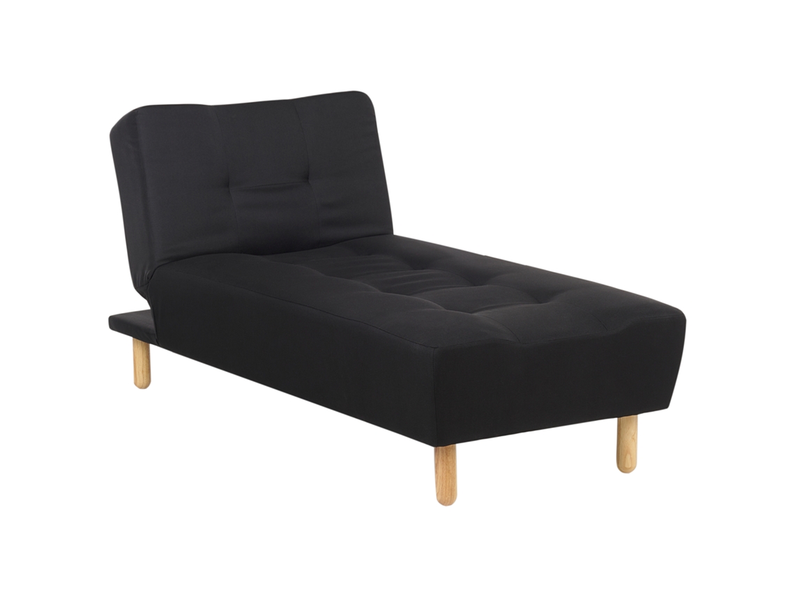 Chaise longue BELIANI Alsten de Poliéster Negro 163x180x80