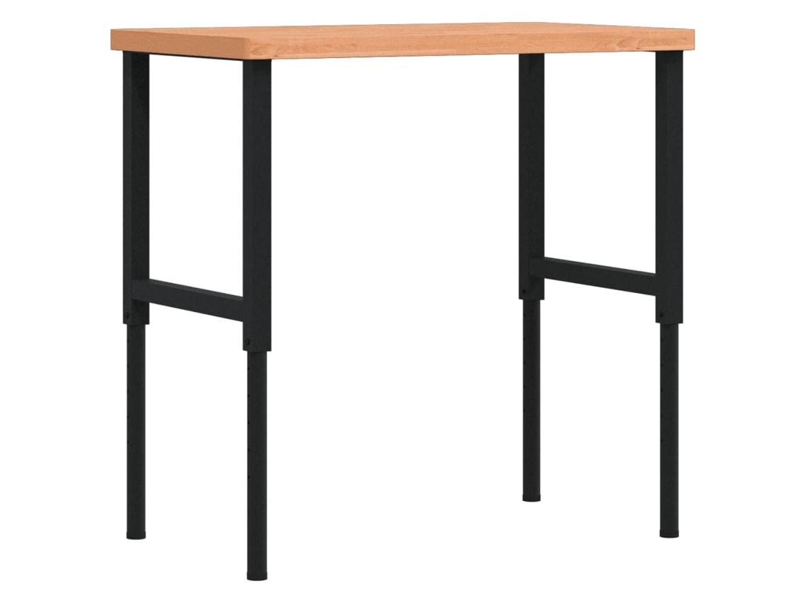 Maison Exclusive - Banco De Trabajo Rectangular Madera Maciza 100x60x(73-99,5) Cm