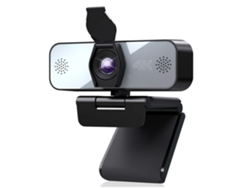 Cámara web 4K con micrófono para transmisión en directo para PC, portátil, Mac y videollamadas con cubierta de privacidad Yizhood (negra)