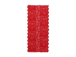 Cinta De Encaje De Nailon De 23 Cm, Alta Elasticidad, Suave, Para Accesorios De Costura De Zapatos, Sombreros Y Prendas De Vestir, Color Rojo.