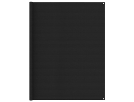vidaXL Alfombra de tienda de campaña negro 250x450 cm