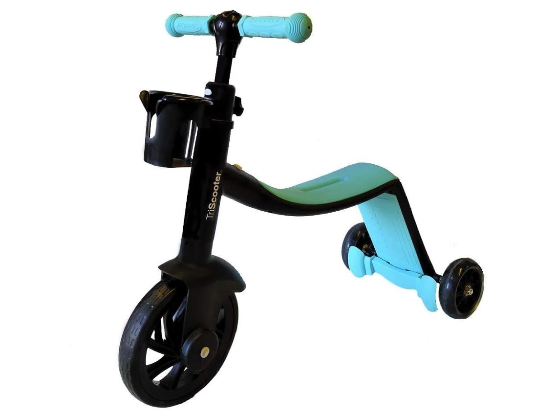 Patinete 3 en 1 Biwond (Modo andador, Modo triciclo, Modo scooter, Ruedas seguras, Mango antideslizante, Pedales desmontables)