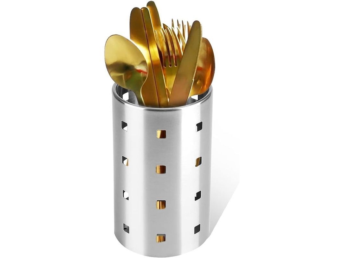 2026-39552-porta Cubiertos Acero Inoxidable Organizador De Utensilios Cocina Para Cuchillos Cucharas Tenedores Regalo Navidad
