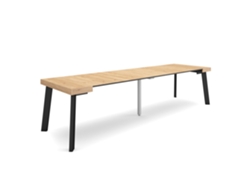 Mesa Consola extensible 300 Para 14 comensales Patas de madera Roble