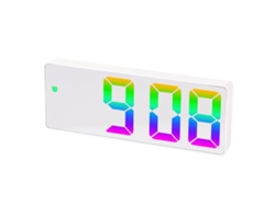 Reloj digital LED para dormitorio, temperatura, reloj de mesa electrónico RNEMITERY