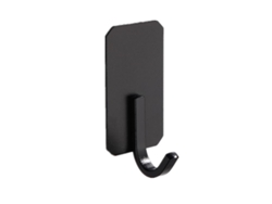 Rebe-gancho Adhesivo 3m Sin Taladrar, Acero Inoxidable Resistente Al Agua, Para Baño Cocina Oficina, Carga Hasta 4.5kg, Negro