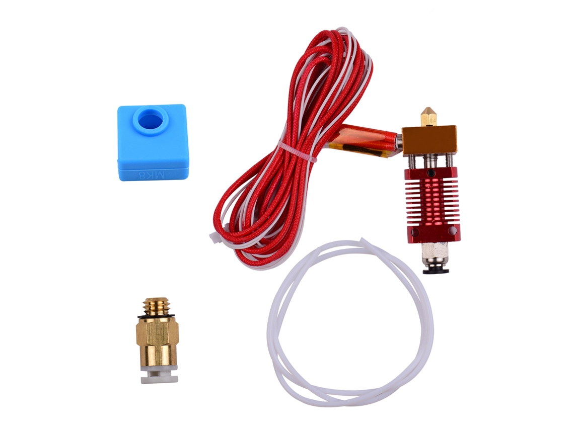 Kit de extrusor de extremo caliente con boquilla de 0,4 mm y bloque calefactor de aluminio para impresora 3D Creality CR-10, CR-10s, Ender 3 Pro, 12/24 V, 40 W