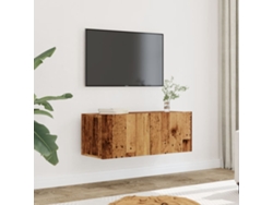 Muebles Para Tv De Pared 2 Uds Madera Envejecida 80x30x30 Cm