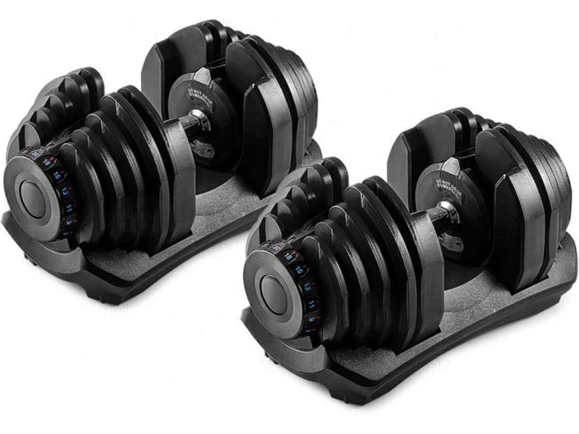 Mancuernas FITNESS TECH Ajustables​​​​ (2 unidades - 5 a 40Kg)
