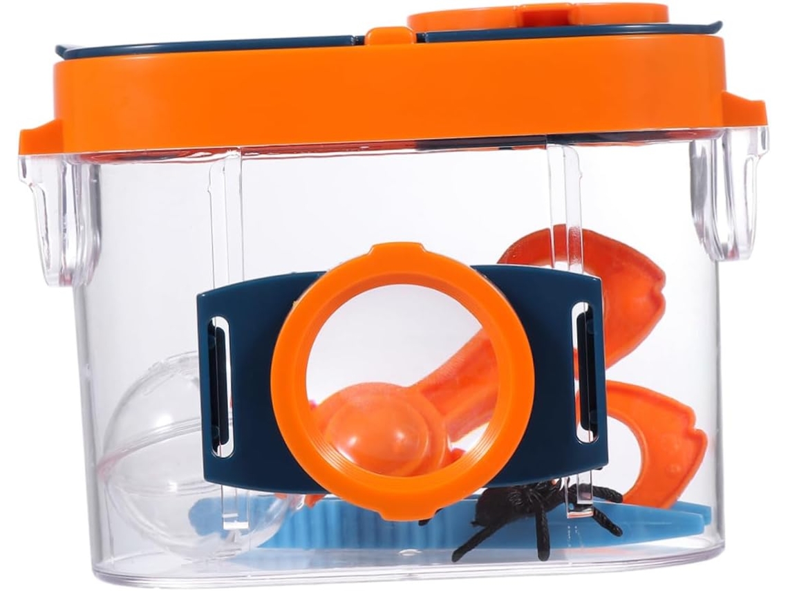 Caja de observación de insectos con doble lente para niños, tamaño mediano, material ecológico. CHABERLU