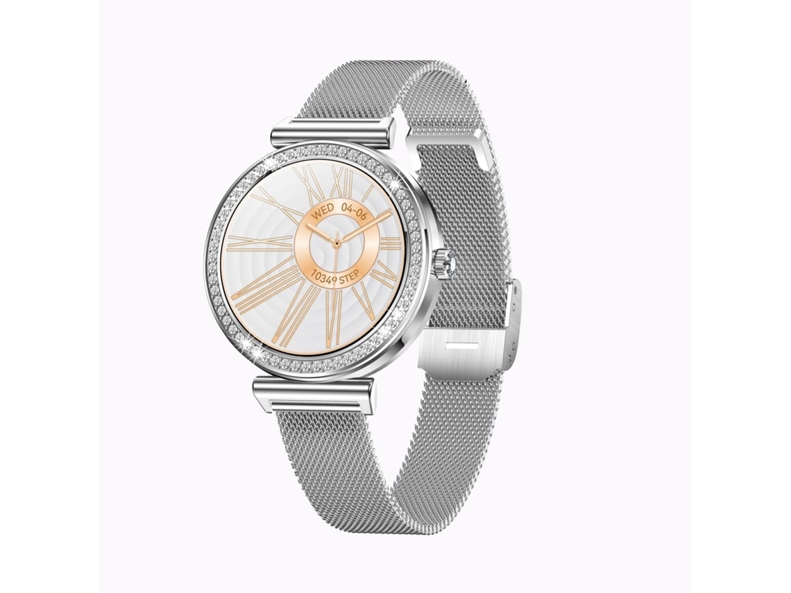 Reloj inteligente Yunzii I109 de 1,27 pulgadas, Bluetooth, llamadas, monitoreo de salud, 100 modos deportivos, IP68, resistente al agua, plateado