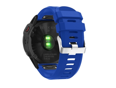 Correa de Silicona grano cruzado para Garmin Fenix 7X/6X Sapphire GPS/6X Pro/6X GPS/5X GPS/5X Plus - azul