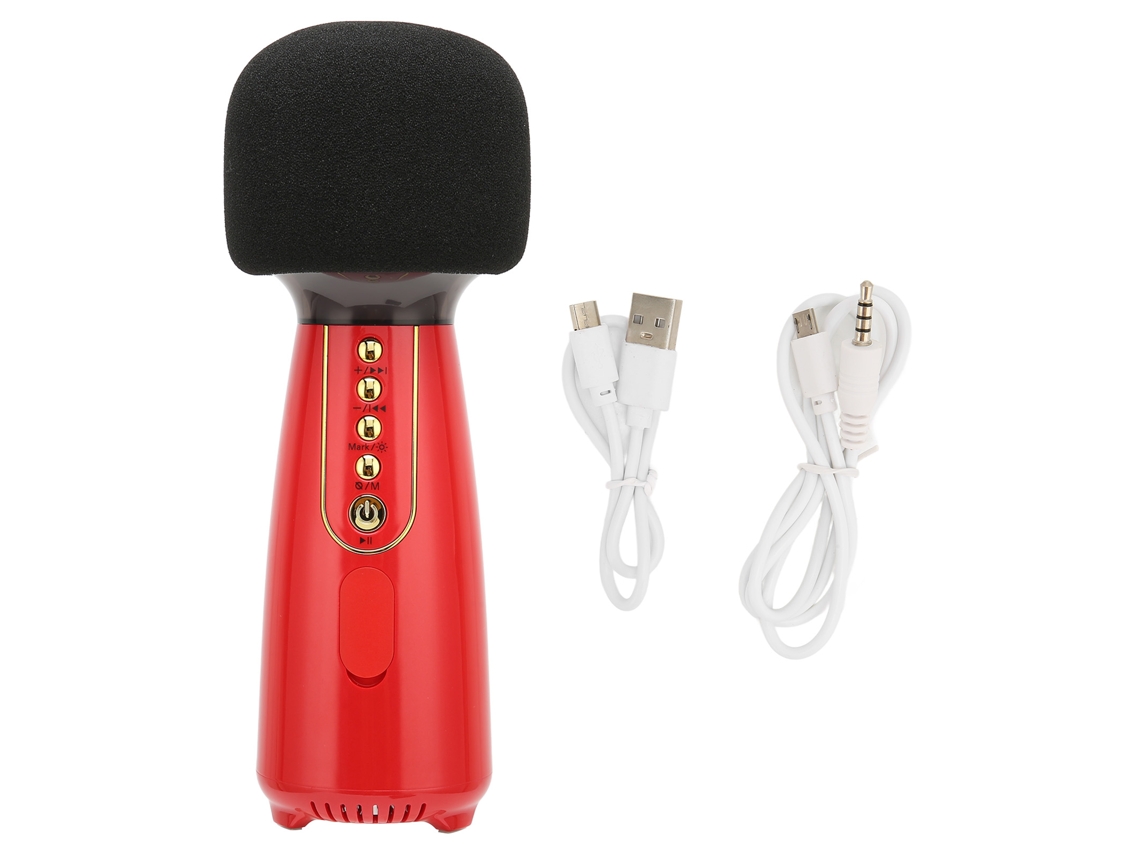 Microfone Bluetooth L868 Portátil Com Luz Led Para Festa Em Casa Carro Entrevista Discurso Red