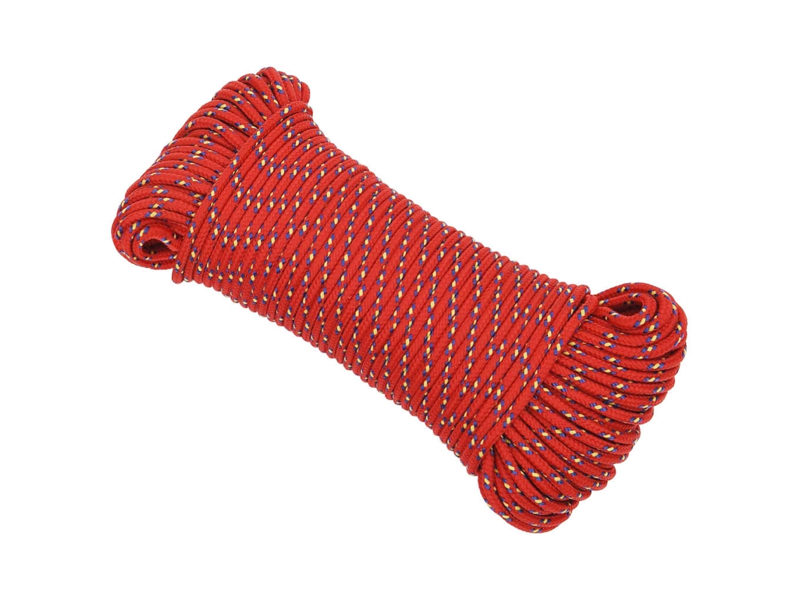 Cuerda para barcos de 4 mm, 50 m, polipropileno rojo HARLANV1