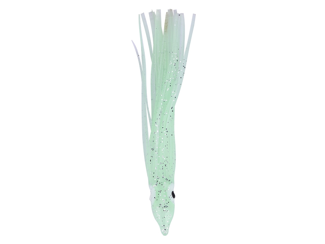 10 Mini Señuelos De Pesca Con Forma De Pulpo, Color Blanco Luminoso, Herramienta De Pesca Duradera.