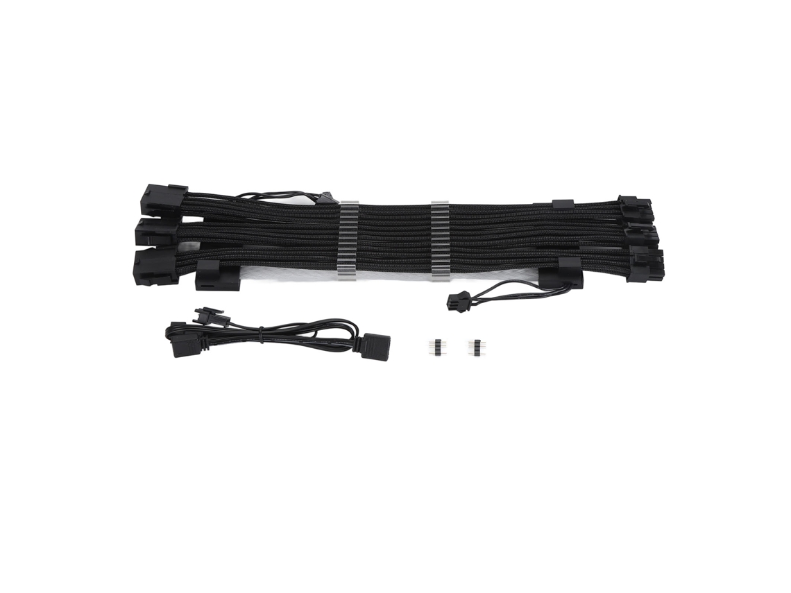 Cable De Extensión Argb De Doble Cabeza 18awg 3x8p Con Funda Para Gabinete De Computadora