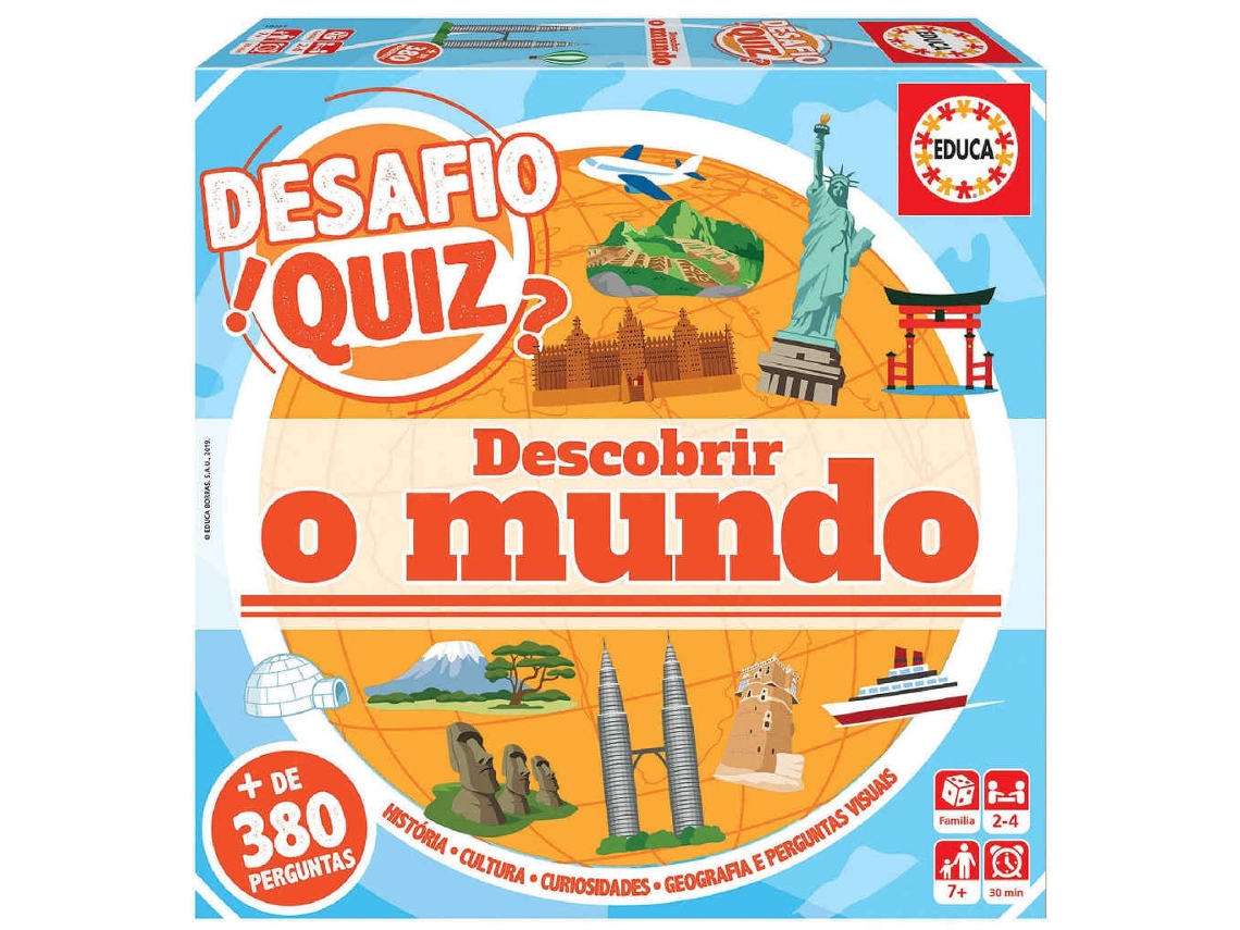 Juego de Mesa EDUCA Desafío Descubre Los Animales (Edad Mínima: 7 Años - Dificultad: Baja)