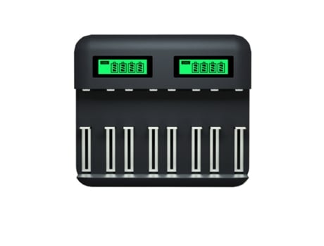 Universal Battery Charger 8 Compartments Multi-Function Fast Charger for AA/AAA/C/D Ni-MH Ni-CD Rechargeable Batteries with LCD Display Lefou