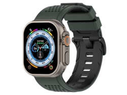 Correa de silicona FWINL para Apple Watch 46/49/45/44 mm, transpirable y con diseño de cuadros