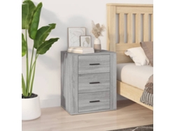 Mesita de Noche 50X36X60 Cm Derivados Madera Gris Sonoma