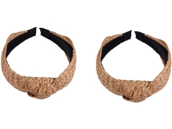 Diadema Trenzada De 2 Piezas Con Nudo: Elegante Accesorio Para El Cabello Para Todas Las Ocasiones.
