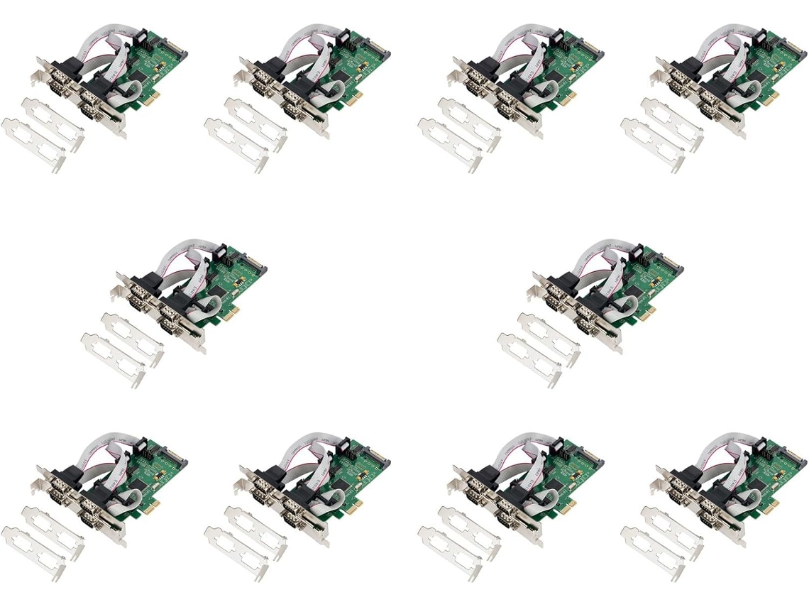 Tarjeta Pcie Serie De Grado Industrial 10x Con 4 Puertos Com Y Señal Rs232