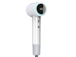 Secador de Pelo Alta Velocidad 110.000 Rpm Tecnología de Iones Negativos 4 Modos Blanco Ligero y Silencioso YEMAESRE