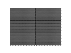 Baldosas 6 Unidades Wpc Gris 1m² 60x30 Cm