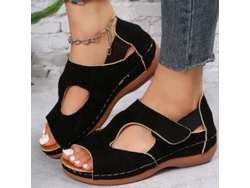2026-sandalias Mujer Verano 2023 Sandalias Con Tacón Elegante Zapatos Cómodos Para Mujer Olu 43 Negro