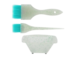 Kit De Tinte Para Cabello 3 Piezas Con Cepillo Y Taza De Mezcla, Cepillo De Cola Puntiaguda Y Base Antideslizante