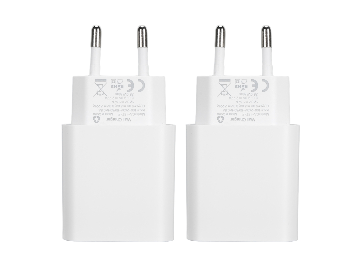 2 Bloques De Carga Rápida Pd Usb C De 25 W Para Ios 15 Tipo C.