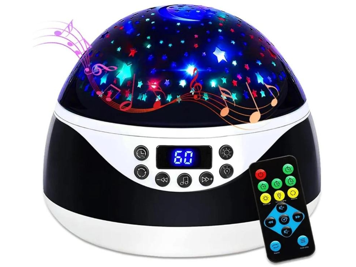 Luz Nocturna Con Música Y Temporizador Regalos De Cumpleaños Para Niñas Niños De 1 A 6 A 12 Años Lámpara De Proyección Con Control Yizhood