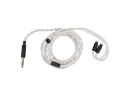 Cabo De Fone De Ouvido 3.5mm Para 2 Pinos 0.78mm Prateado Cobre Compatível Com Qdc Tfz Kz 1.2m