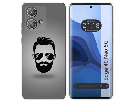 Funda Diseño Barba para Motorola Edge 40 Neo 5G TUMUNDOSMARTPHONE Silicona Multicolor