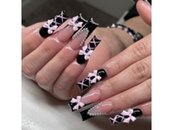Uñas postizas con forma de ataúd de SFUSHOS