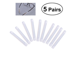 Ganchos de silicona para gafas, ajuste cómodo, 15 pares, color blanco Rosewell