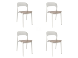 GARBAR ONA Set 4 Silla Interior Exterior Blanco - Arena
