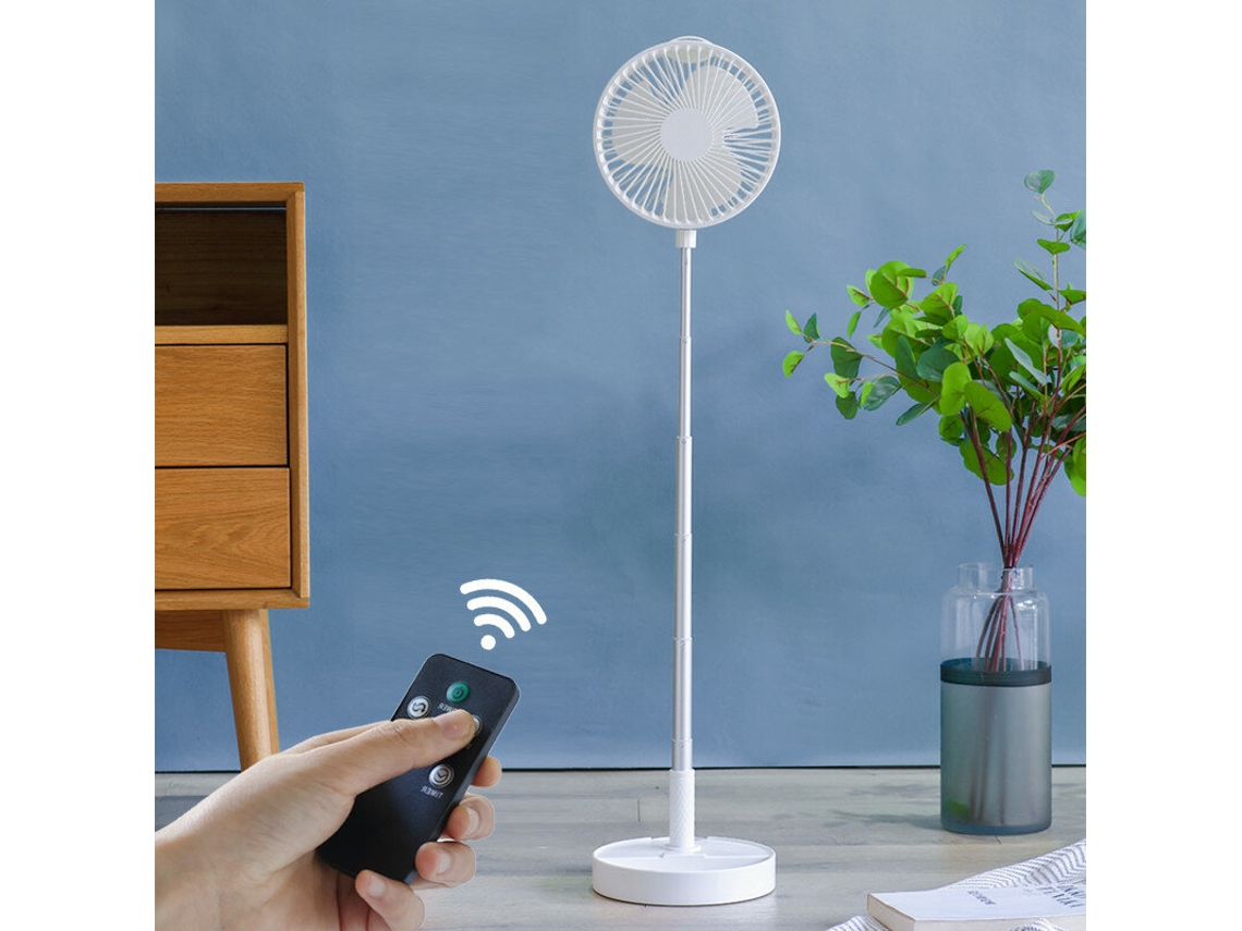 Ventilador telescópico plegable Changhong con control remoto, ventilador eléctrico silencioso y ajustable de 4 velocidades para dormitorios y oficinas.