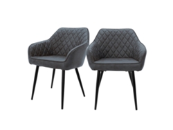 Set 2x sillas de comedor sillón tapizado azul petróleo diseño ergonómico moderno ML-DESIGN