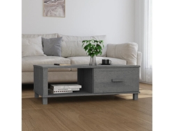 Mesa de centro Hamar 100x55x35 cm pino macizo gris oscuro DKD HOME DECOR