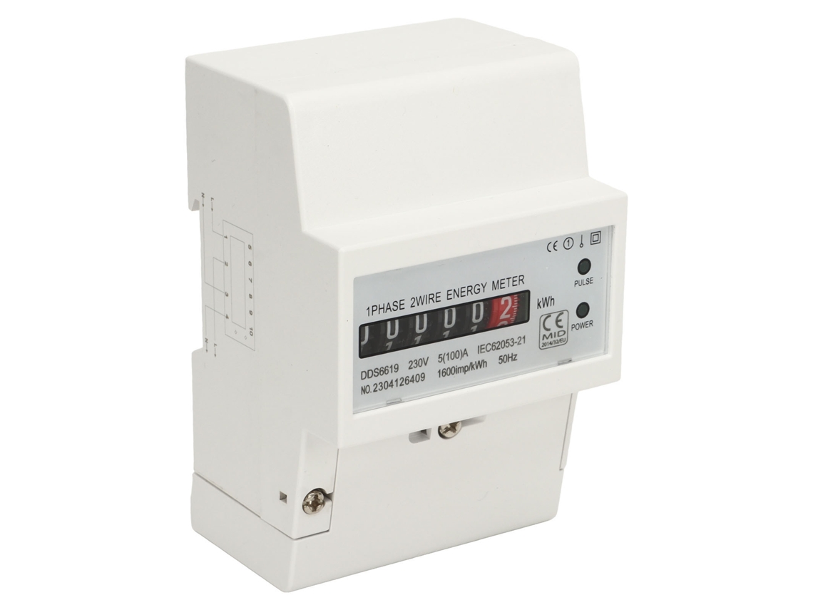 Medidor de energía monofásico para riel DIN 2026as, 230 V, 5 (100) A, medidor de consumo eléctrico, monitor de uso