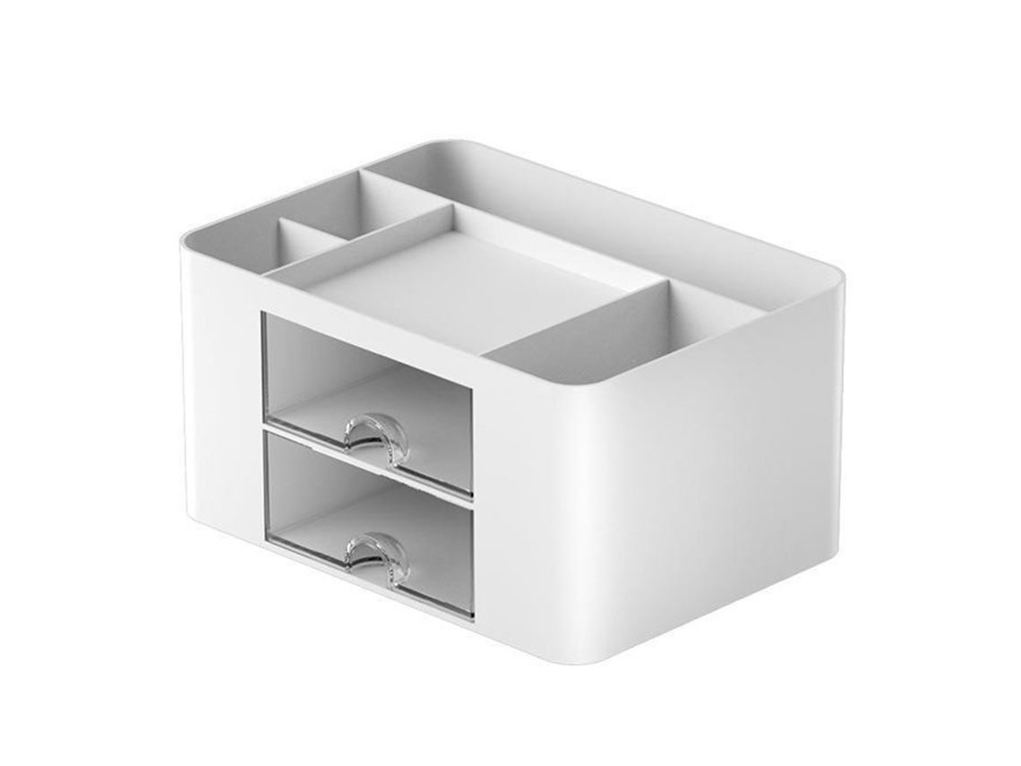 Organizador De Escritorio Multifuncional De Gran Capacidad, Bonito Diseño Blanco, Para El Aula Y El Estudio.
