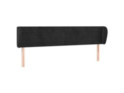 Maison Exclusive - Cabecero De Terciopelo Negro 183x23x78/88 Cm