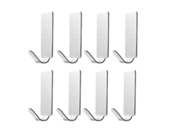 Ganchos De Pared De Acero Inoxidable 304, Adhesivo Fuerte, Para Baño, Cocina, Dormitorio, 4,4 X 2,5 X 1,1 Cm