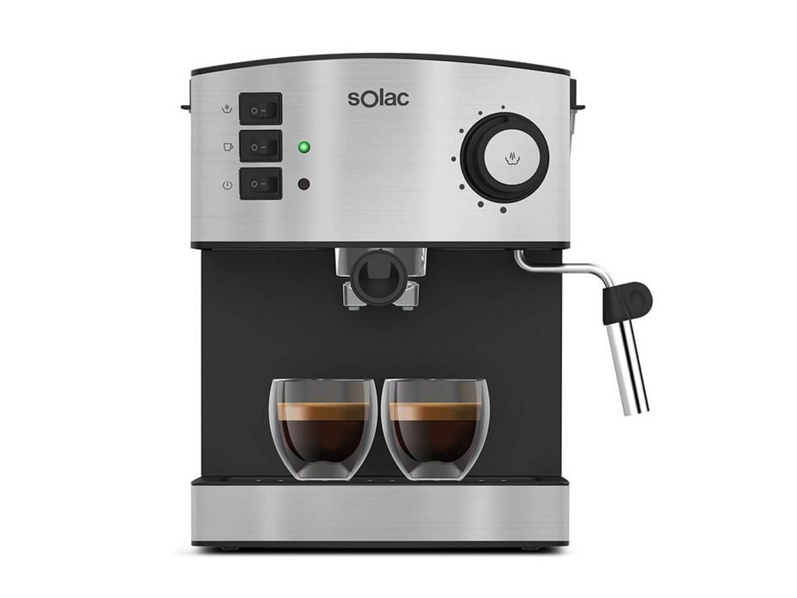 Cafetera espresso Solac Classic Flavor M80 de acero inoxidable